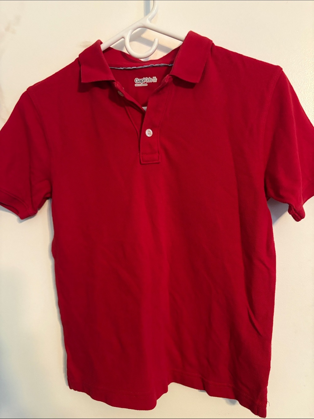 GAP Men's Bright Red Polo Shirt